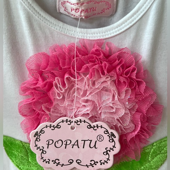 NWT Popatu Nordstrom Girls Tutu Party Dress 24M Pink First Birthday - Picture 3 of 11